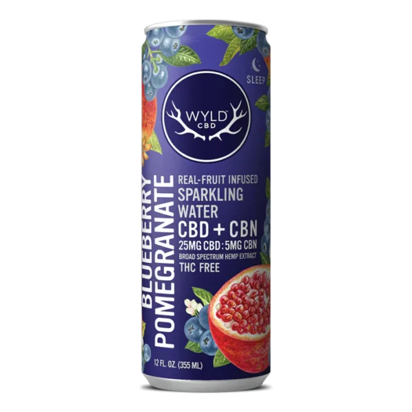 Blueberry Pomegranate CBD:CBN Sparkling Water | THC-Free