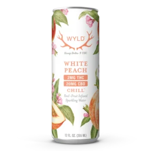 Low-Dose White Peach CBD:THC Sparkling Water | Chill